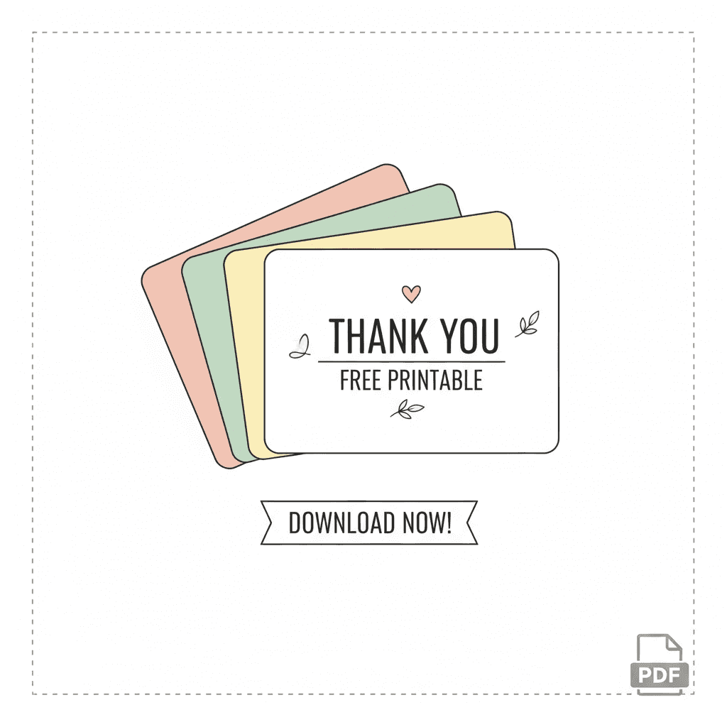 AI Generated: printable thank you cards free