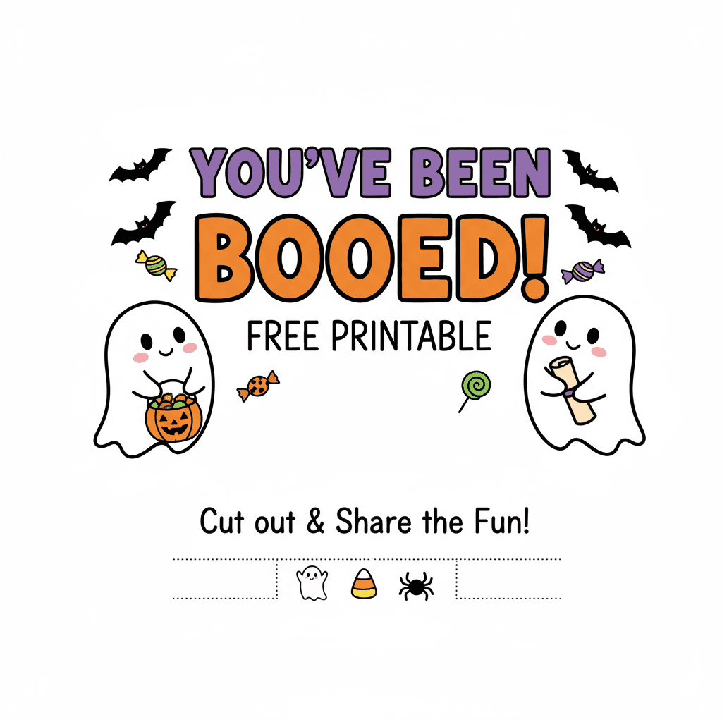 AI Generated: you've been booed free printable
