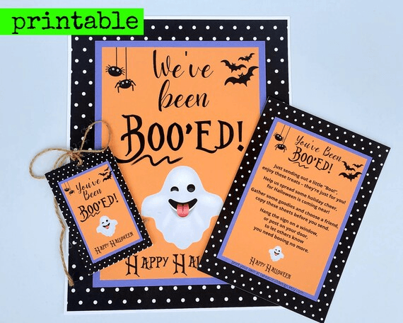 You've Been Booed PRINTABLE, Boo Basket, Kid Halloween Party Decor ...
