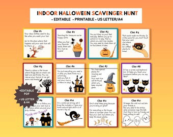 Buy Editable Indoor Halloween Scavenger Hunt, You've Been Booed ...